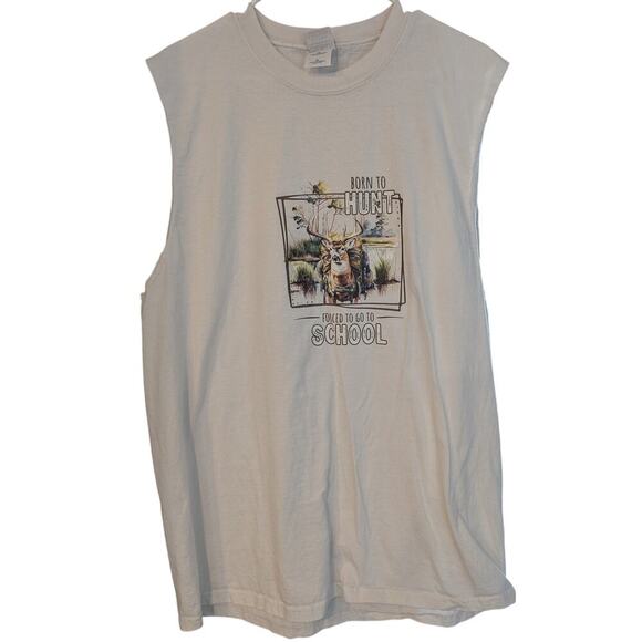 🌼Mens Extra Large AGS Ideas Born to Hunt Sleeveless Tee - Picture 1 of 5